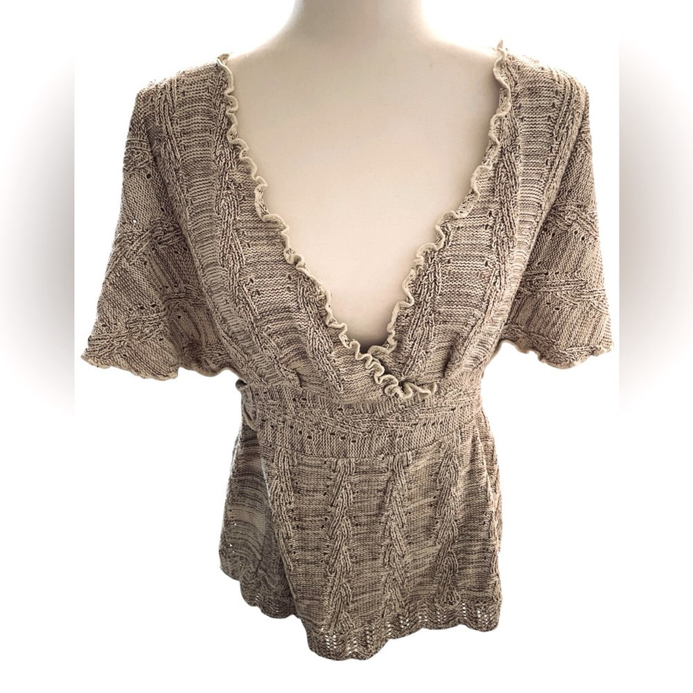 Chelsea & Theodore Bell Sleeve knit Sweater sz S